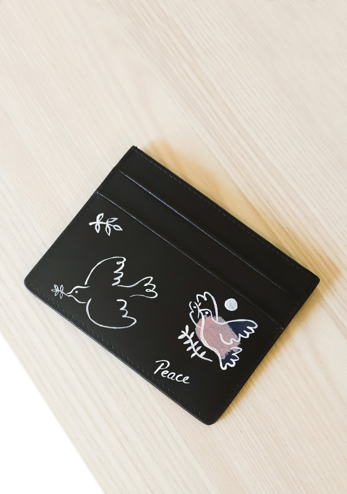 Peace Wings Black Cardholder