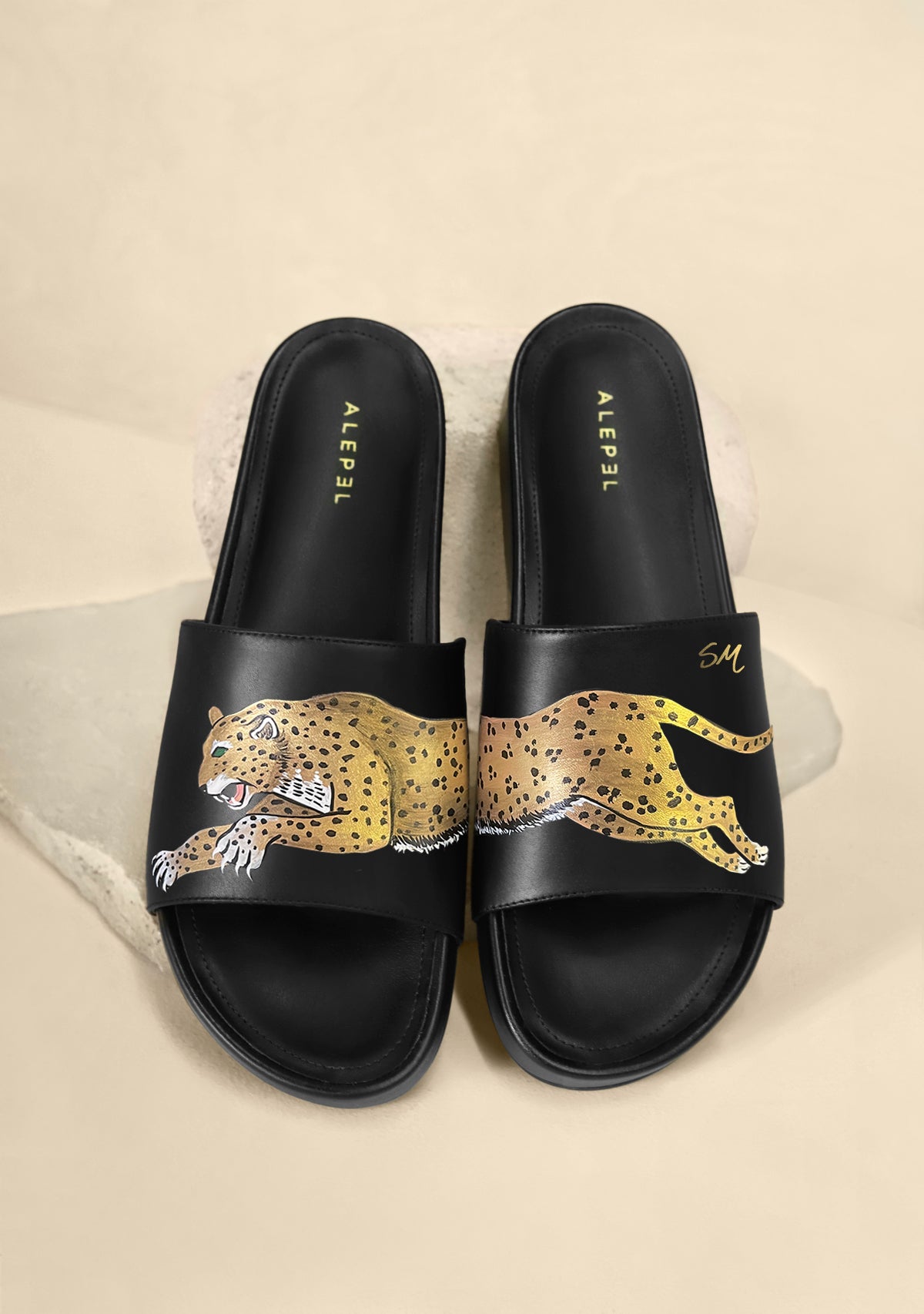 Leopard Black Slip On