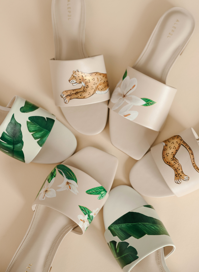 Leopard Beige Slide