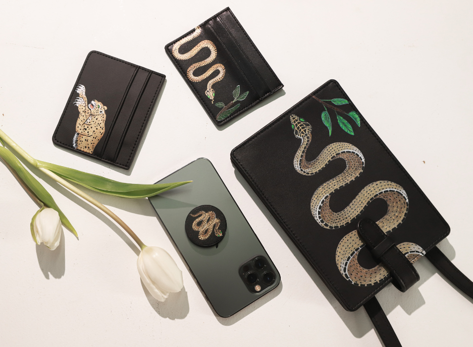 Leopard Black Cardholder