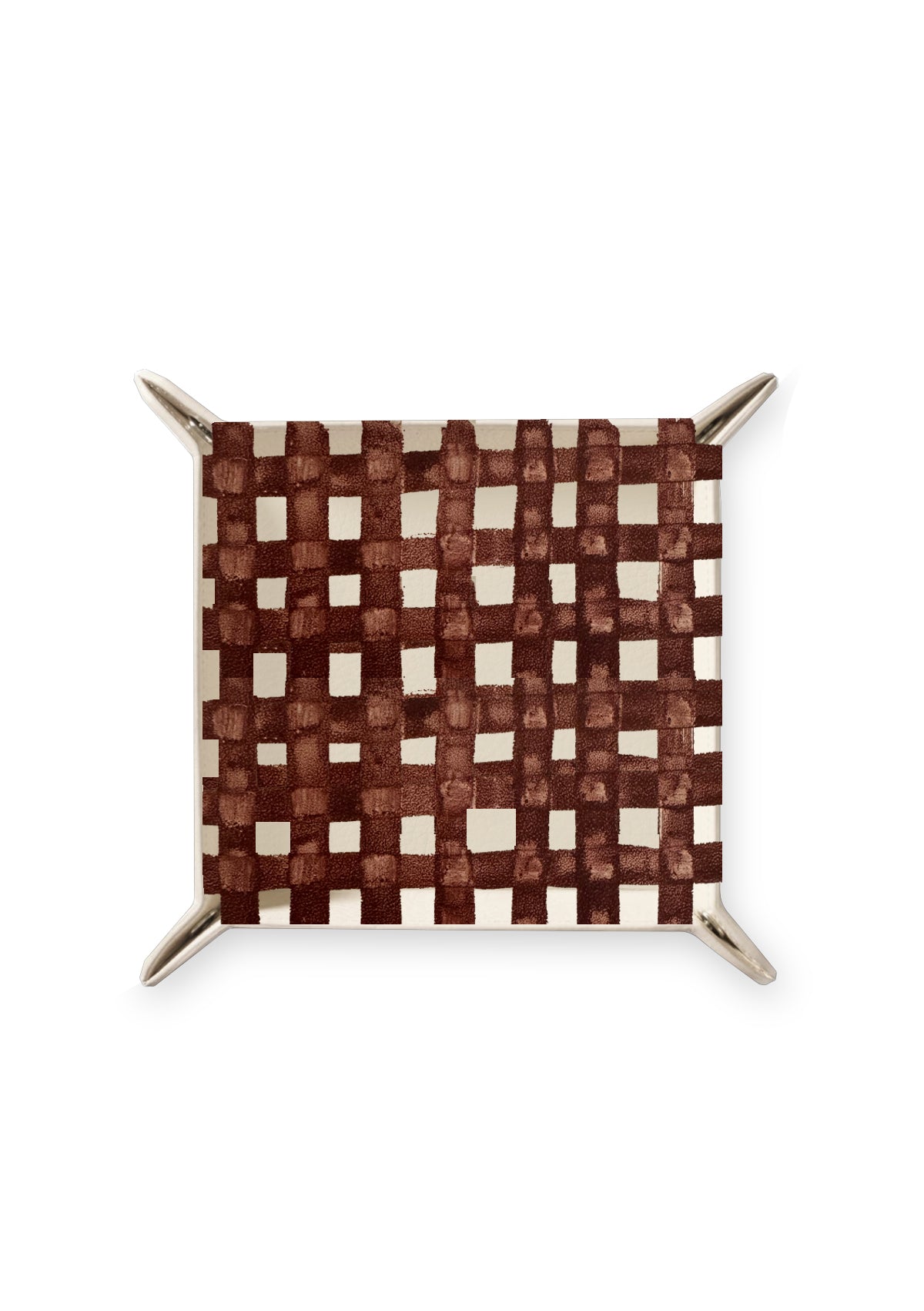 Chocolate Grid Beige Tray